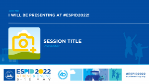 Presenting Lecture at ESPID 2022 Twitter Linkedin Template with photo